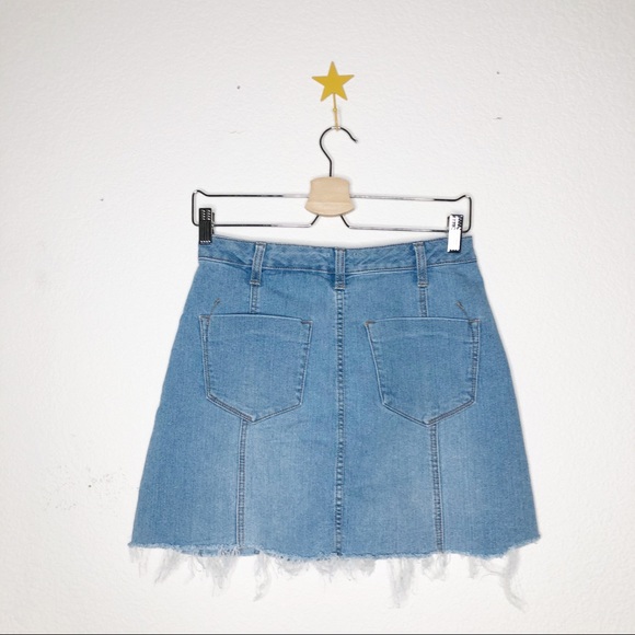 Mossimo Mini Button Down Jean Skirt - Picture 2 of 7
